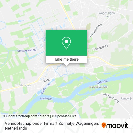 Vennootschap onder Firma 't Zonnetje Wageningen map