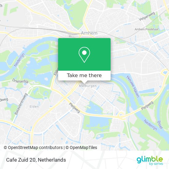 Cafe Zuid 20 map