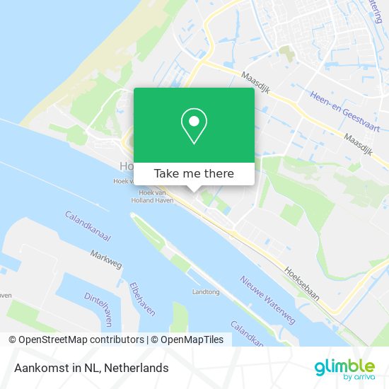 Aankomst in NL map