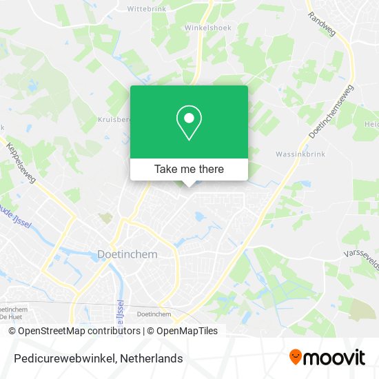 Pedicurewebwinkel map