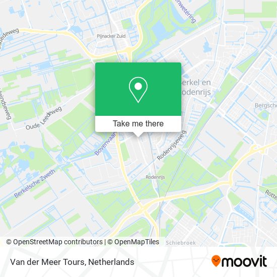 Van der Meer Tours map