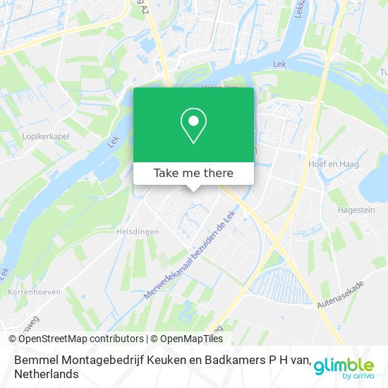 Bemmel Montagebedrijf Keuken en Badkamers P H van map