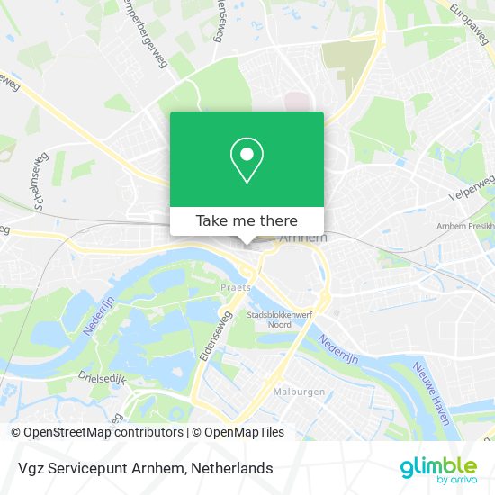 Vgz Servicepunt Arnhem map