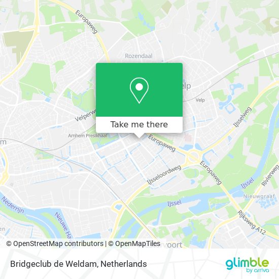 Bridgeclub de Weldam map