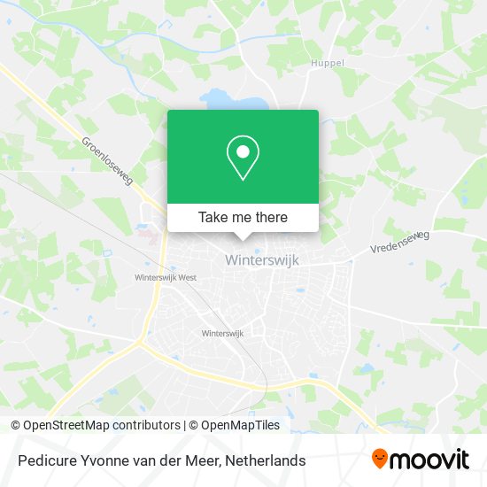 Pedicure Yvonne van der Meer map