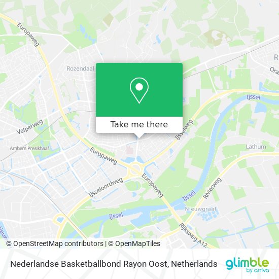 Nederlandse Basketballbond Rayon Oost map