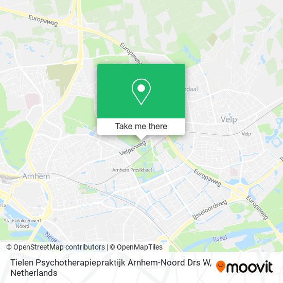 Tielen Psychotherapiepraktijk Arnhem-Noord Drs W map