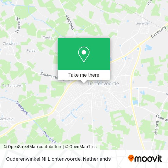 Ouderenwinkel.Nl Lichtenvoorde map