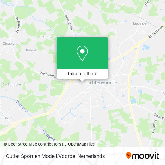 Outlet Sport en Mode L'Voorde Karte