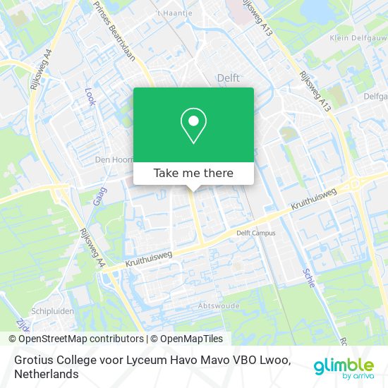 Grotius College voor Lyceum Havo Mavo VBO Lwoo map