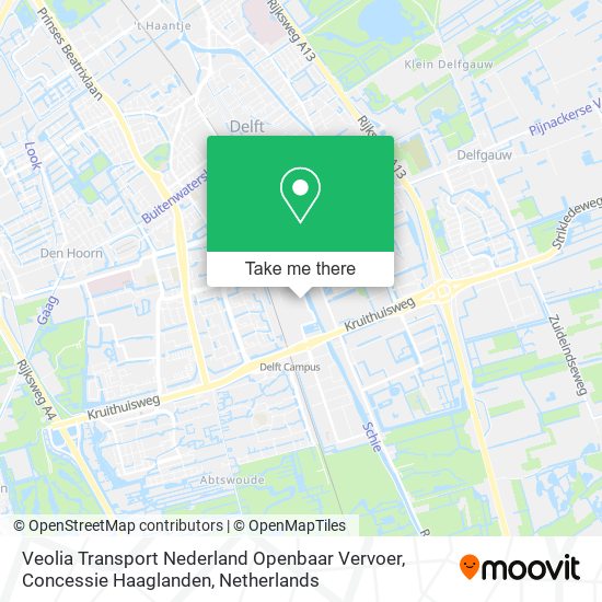 Veolia Transport Nederland Openbaar Vervoer, Concessie Haaglanden map