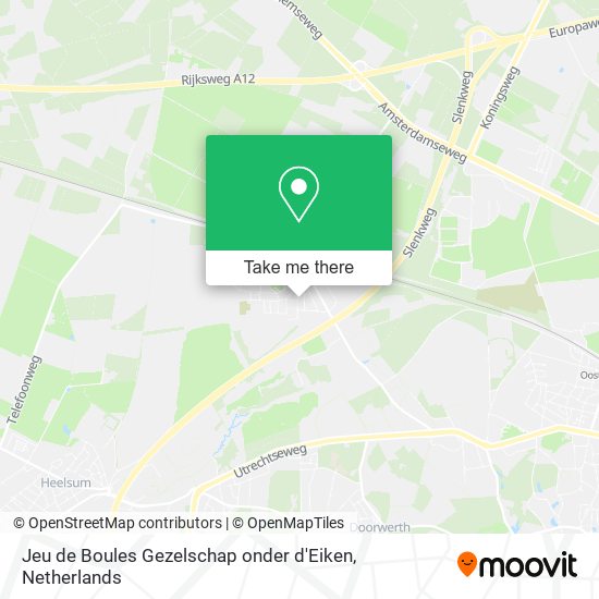 Jeu de Boules Gezelschap onder d'Eiken map