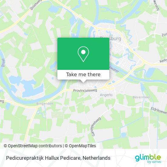 Pedicurepraktijk Hallux Pedicare map