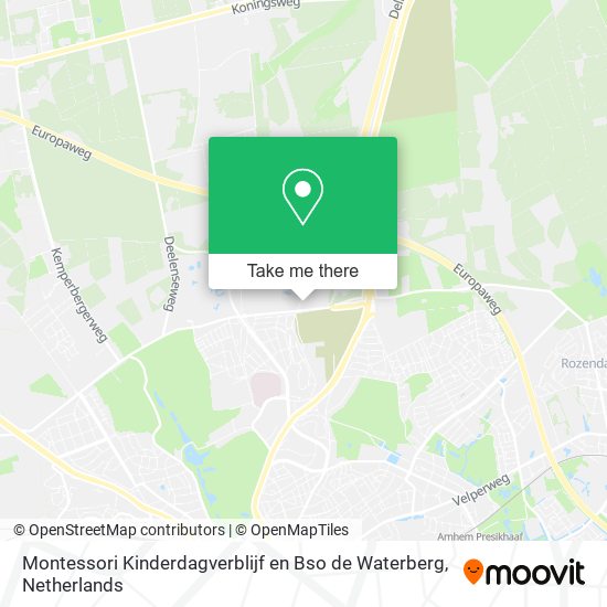 Montessori Kinderdagverblijf en Bso de Waterberg Karte