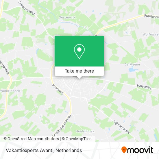 Vakantiexperts Avanti map