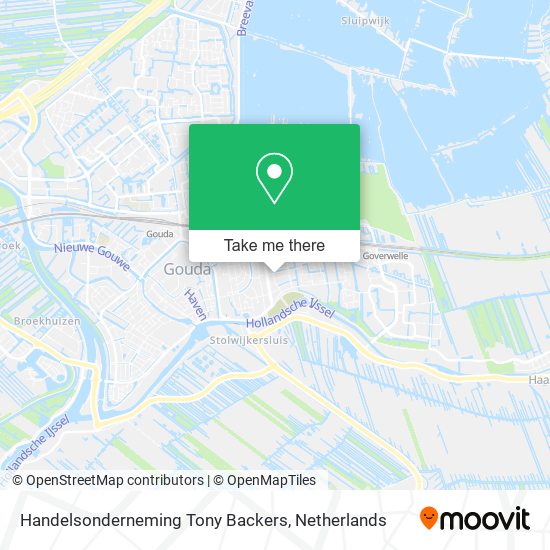 Handelsonderneming Tony Backers map