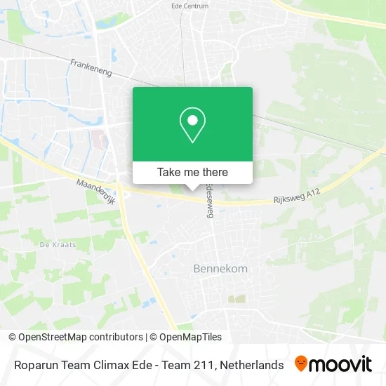 Roparun Team Climax Ede - Team 211 Karte