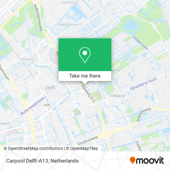 Carpool Delft-A13 map