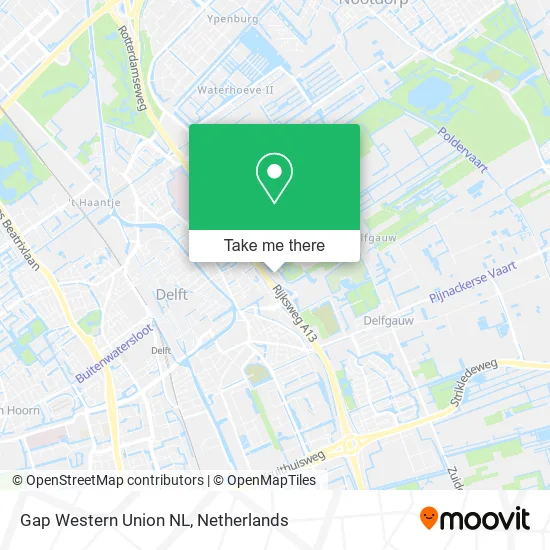 Gap Western Union NL map