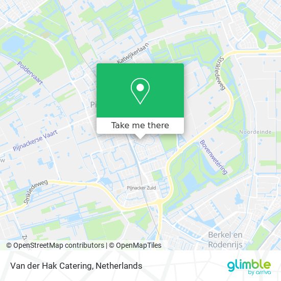 Van der Hak Catering map