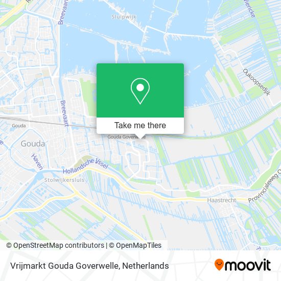 Vrijmarkt Gouda Goverwelle map