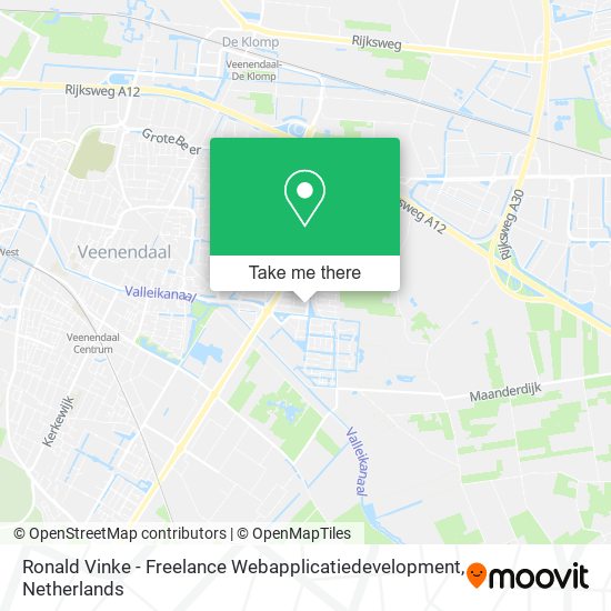 Ronald Vinke - Freelance Webapplicatiedevelopment map