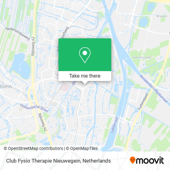 Club Fysio Therapie Nieuwegein Karte