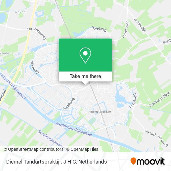 Diemel Tandartspraktijk J H G map