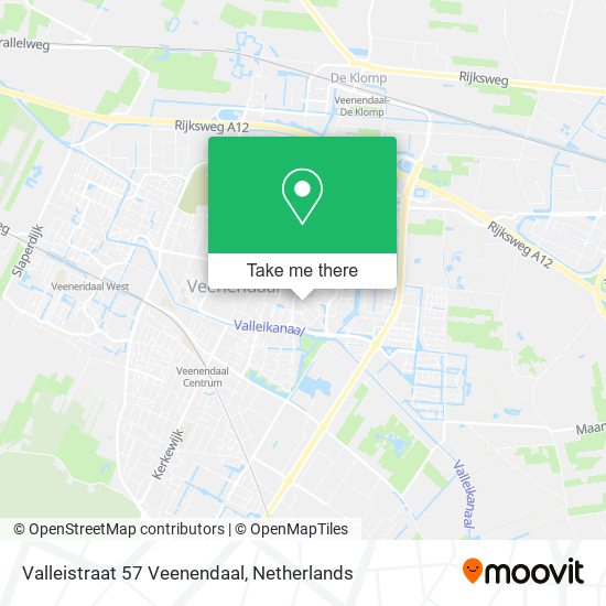 Valleistraat 57 Veenendaal Karte