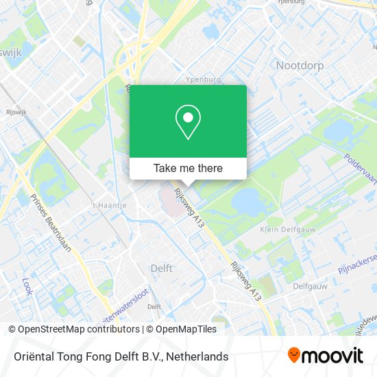 Oriëntal Tong Fong Delft B.V. map