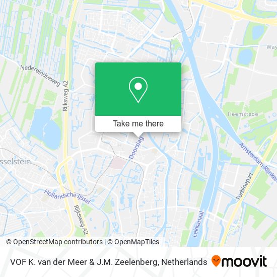 VOF K. van der Meer & J.M. Zeelenberg Karte