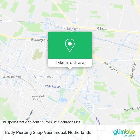 Body Piercing Shop Veenendaal Karte