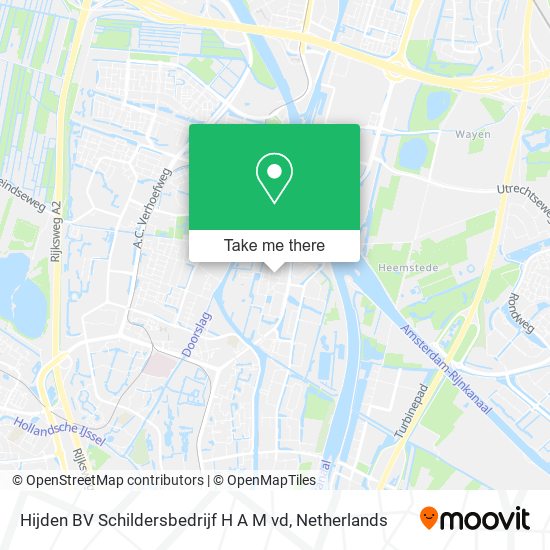 Hijden BV Schildersbedrijf H A M vd map