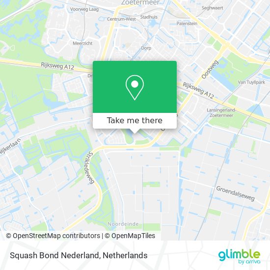 Squash Bond Nederland map