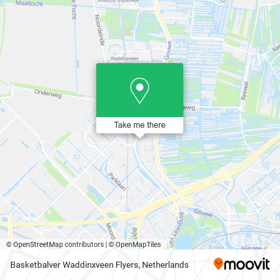 Basketbalver Waddinxveen Flyers map