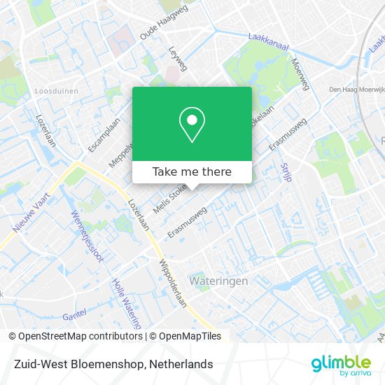 Zuid-West Bloemenshop map