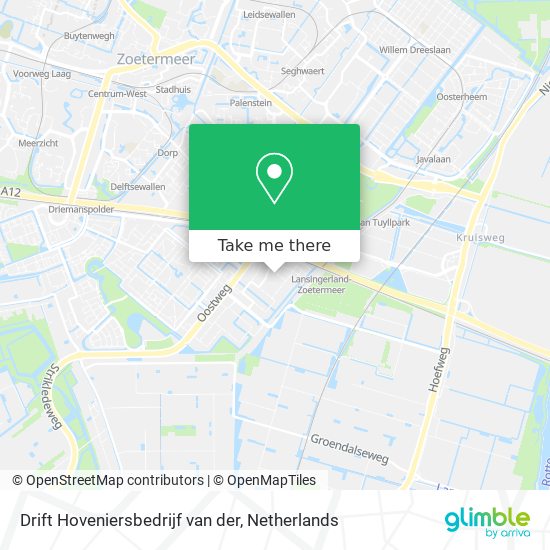 Drift Hoveniersbedrijf van der map