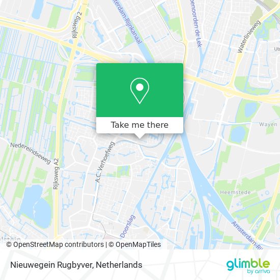 Nieuwegein Rugbyver map