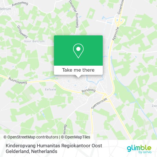 Kinderopvang Humanitas Regiokantoor Oost Gelderland map