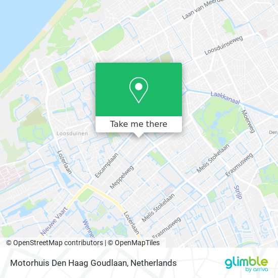 Motorhuis Den Haag Goudlaan map