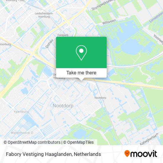 Fabory Vestiging Haaglanden map