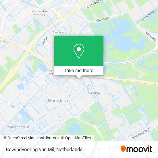 Bewindvoering van Mil map