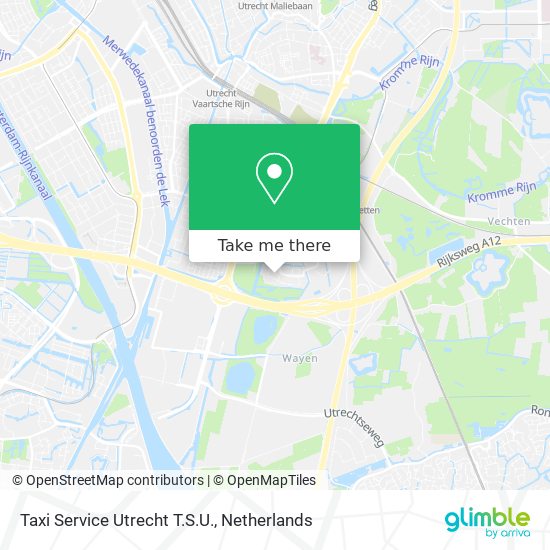 Taxi Service Utrecht T.S.U. Karte