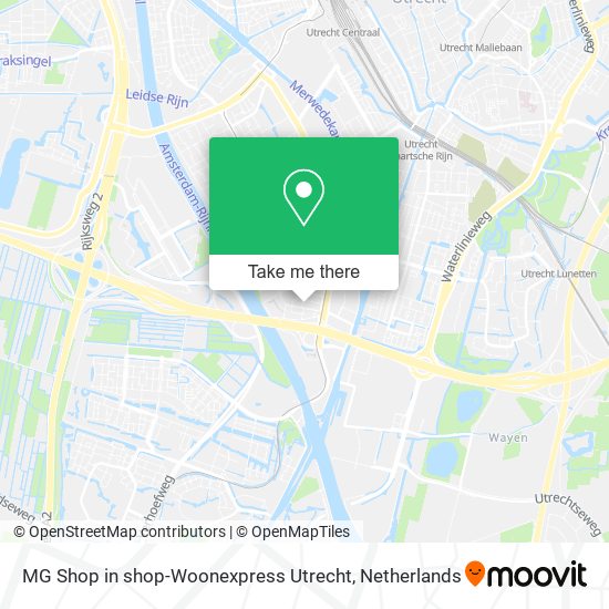 MG Shop in shop-Woonexpress Utrecht map
