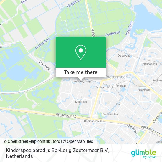 Kinderspeelparadijs Bal-Lorig Zoetermeer B.V. map