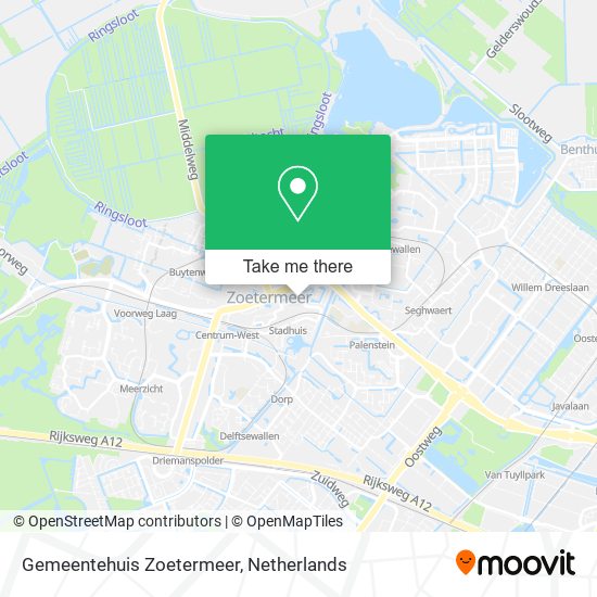 Gemeentehuis Zoetermeer map