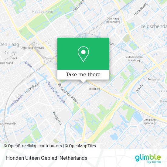 Honden Uiteen Gebied map