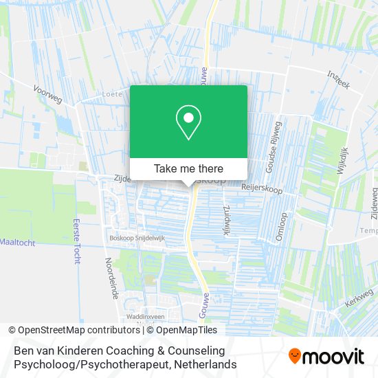 Ben van Kinderen Coaching & Counseling Psycholoog / Psychotherapeut map