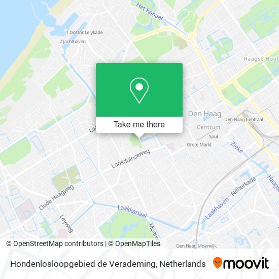 Hondenlosloopgebied de Verademing map