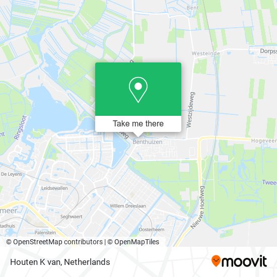 Houten K van map